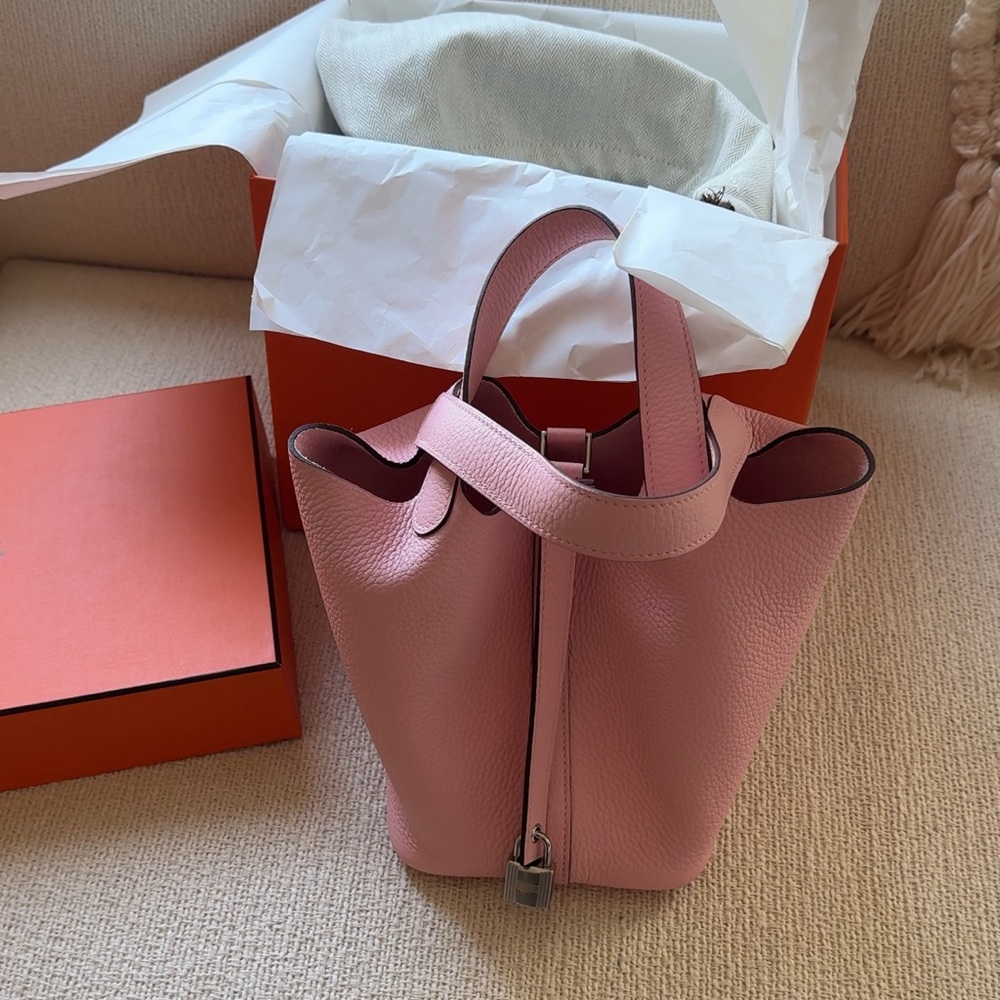 Hermes Picotin 18 PM Bag - Pink with box and dust bags